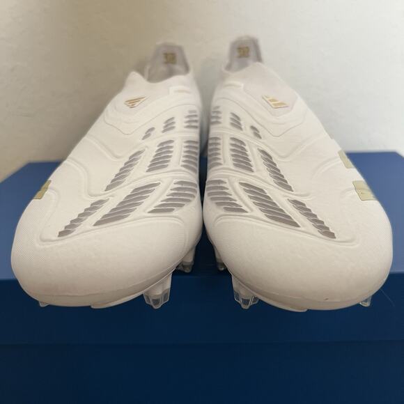 Adidas Predator Elite FG Laceless Men Size 7.5 Gold White Soccer Cleats New - Picture 3 of 9